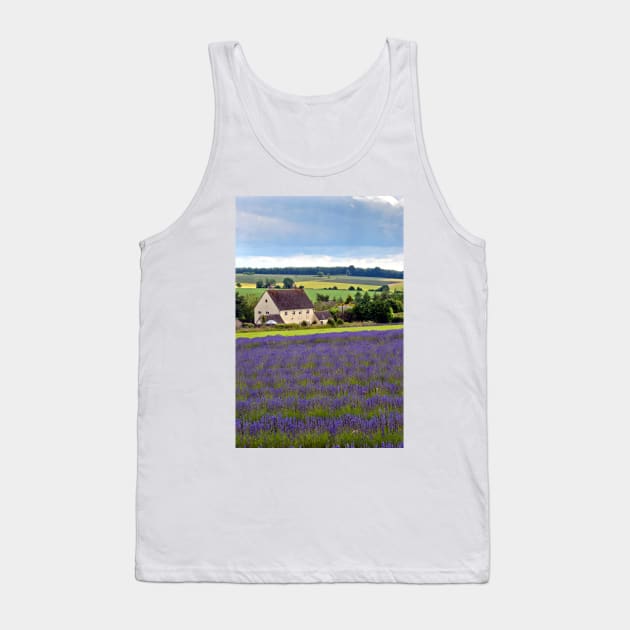 Lavender Field Summer Flowers Cotswolds England Tank Top by Andy Evans Photos